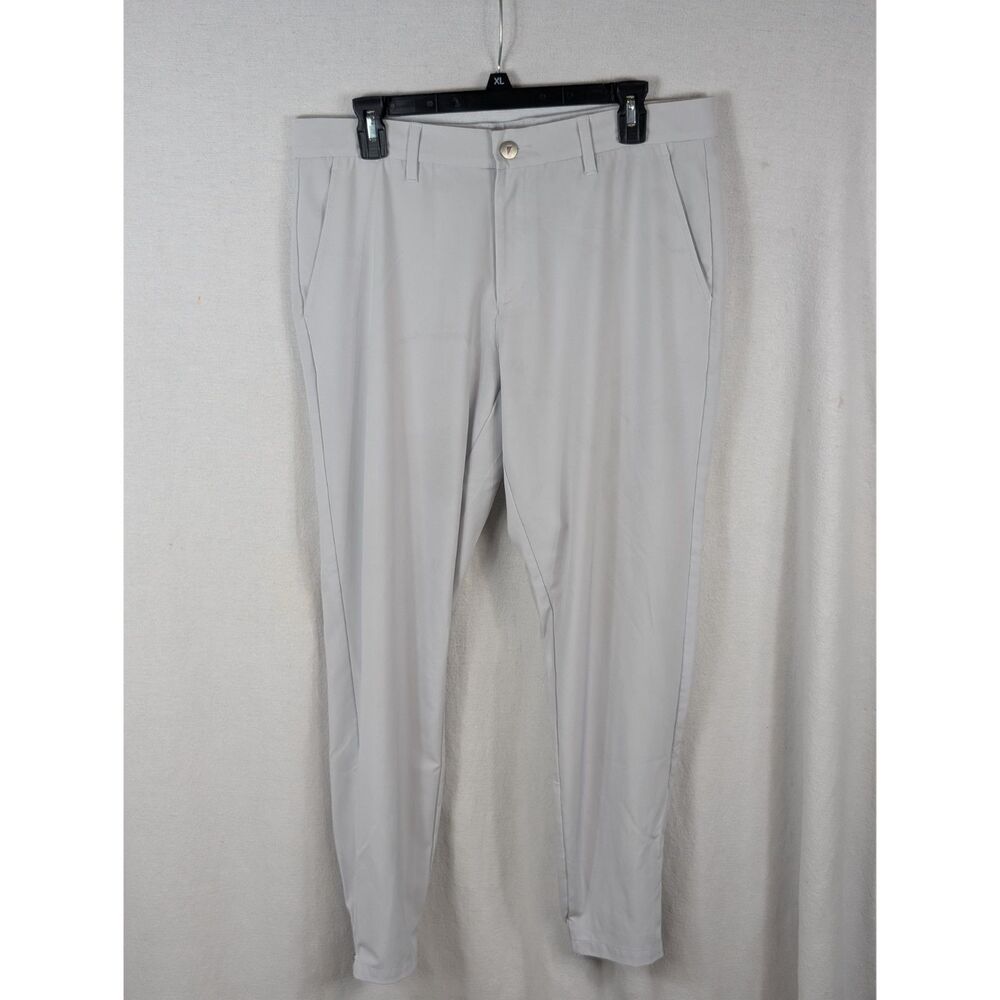 Primo Ankle Zip Joggers White/Light Gray Men's Size 34 Regular
